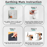 Grounding Mat Earth with 16ft Cord for Indoor Use Desk Bed Sleep Mat Stress Relief Fatigue Reduction Better Sleep Home Office