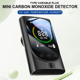 3-in-1 Carbon Monoxide Detector Rechargeable CO Detector with LCD Display Temp Humidity Monitor for Home Travel Hotel Indoor