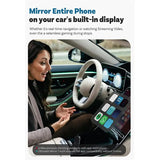 Exclusive Dual Mode Plug& Play Full Phone Mirroring Adapter Mirror Touch Wireless Carplay Bi-Directional Phone Mirroring Adapter