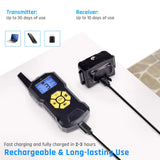 Humane Dog Training Collar, Spray Vibration Beep with LED Light, 2600 ft Range Remote Control Rechargeable Harmless T500-3