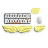 New Angel Wing Mouse Wrist Rest Set Non-Skid Ergonomic Wrist Support Silicone Memory Foam Mouse Pad for Office and Gaming