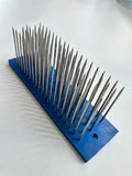Professional Blue Hair Hackle with 93 Pcs Needles for Comb Machine Weft,Small Steel Comb Best Tool