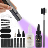 3-5s UV Lamp for Hair Extensions - 20g UV Glue, Bonding Remover & Anti-UV Shield
