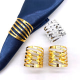 50pcs Napkin Rings Hollow Out Napkin Holders Buckles for Wedding Dinner Party Table Decorations