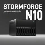 N10 NAS Chassis 10+2 Bays MATX Motherboard Support 1U Power Supply Aluminum Alloy Case with Hard Drive Trays