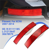 2Pcs Rear 31213647 31111185 Bumper Light Tail Reflector Fog Lamp For Volvo XC90 2007-2014