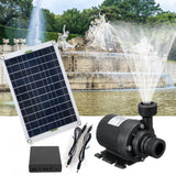 Brushless Solar Water Pump Kit 50W Solar Panel Powerful Solar Water Pump Solar Plate Watering Pump for Bird Bath Garden Fountain