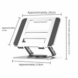 360° Rotation Laptop Tablet Stand Holder Portable Foldable Metal Bracket Adjustable Laptop Riser