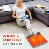 9-gear Electric Foot Heating Pad Portable Winter Soft Plush Washable Foot Warmer 4 Timer Heater Foot Warming Mat for Home Office