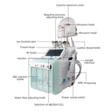 8 In 1 Oxygen Water Dermabrasion EMS Oxygen Jet Peel Diamond LED Facial Mask Microdermabrasion Skin Care Beauty Equipment