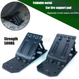 Portable Car Parking Fixing Tool Triangular Tire Support Pad Inclined Anti-skid Pad and Anti Pulley