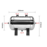 Air compressor pressure box buffer tank, G1/4 interface, 5L 304 stainless steel air tank