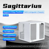 8-Bay NAS Computer Case with SAS/SATA Hot-Swap Backplane, Support MATX Motherboard, Full-Height PCIe | for Home Server Storage