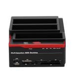 2.5/3.5" SATA IDE HDD Docking Station Offline Clone HDD External Enclosure USB 3.0 Hub MS/M2/XD/CF/SD/TF Card Reader