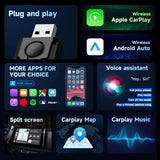 Smart Mini Box USB Plug and Play Wireless CarPlay Android Auto Adapter BT 5G WIFI for OEM Wired CarPlay Android Auto Car Models