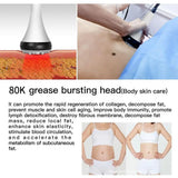 6 In 1 Ultrasonic 80k Laser Fat Cavitation Machine Facial Massager RF Eye Firming EMS Skin Elasticity Elasticity Red Light Thera