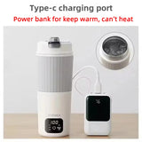 650ml Portable Electric Kettle Boil Water Cup Thermo Pot Smart Teapot Temperature Adjustment Kettle Travel Heating Cup 220V
