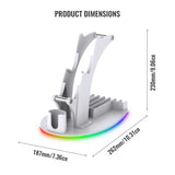 For PS5 Desktop Storage Stand Controller Stand With RGB Lights Headphone/Handle/Remote/Disc Desktop Storage Stand