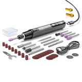 16000RPM Digital Electric Mini Drill Cordless Rotary Tool with LED Light Handheld Engraving Pen DIY Set for Jewelry Metal Polish