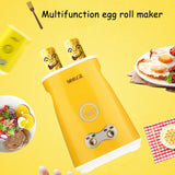 220V Electric Dual Egg Roll Maker Automatic Breakfast Omelette Machine with Double Switch Boiled Egg Sausage Cooker