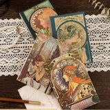 Fashion Retro Hardcover Notebooks Oil Painting Series Classic Design Notepad 3D Color Page Illustration Diary Notebook