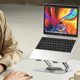 360° Rotation Laptop Tablet Stand Holder Portable Foldable Metal Bracket Adjustable Laptop Riser