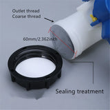DN40 IBC Tank Tap Pipe Connector 62mm Container Flap Valve Outlet Tap Adapter Stopcock Rain 1000L IBC Integrated Butterfly Valve