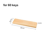 New Wooden Keyboard Wrist Rest Ergonomic Stain Resistant Rest Palm Pad for 60/87/104 Keys Walnut Wood Mechanical Keyboard Pad