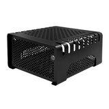 Novelty Small ITX Computer Case - Mini HTPC Desktop Case For Home, Living Room, Black Horizontal Design