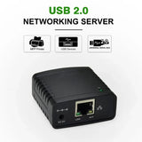 USB 2.0 LRP Print Server Share a LAN Ethernet Networking Printers Power Adapter USB HUB 100Mbps Network Print Server