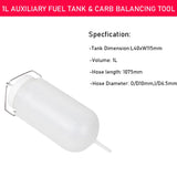 1Set Motorcycle 1 Litre Auxiliary Fuel Tank & Carb Balancing Tool For Bikes Scooters Auxiliary Fuel Tank Motorcycle Parts