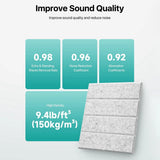 12 Pack Sound Proof Foam Panels for Walls, Self-Adhesive Acoustic Panels for Door, Ceiling, Home Office Silver Gray