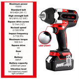1800nm High Torque Electric Wrench 1/2 Inch Brushless Impact Wrench DTW700 Cordless Power Tool for M*akita 18v Battery