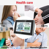 Wireless Touch Screen Thermometer Hygrometer Alarm Clock In/Outdoor Thermo-hygrometer Calendar Max/Min Record Comfort Indicator