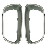 2Pcs Front Left Right Bumper Lower Center Grill Side Grilles Cover Trim for Citroen C5 Aircross 2017-2021 Silver