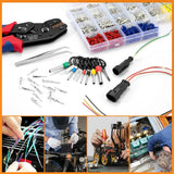 944Pcs Pin Connector Kit,Car Electrical Wire Connectors Terminal Pins,21Type Non-Insulated Plug,Removal Male Female Crimp Pins