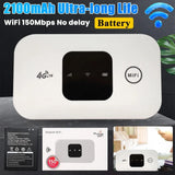 Portable 2100mAh 4G LTE Router SIM Card Slot 150Mbps Pocket Router Wireless Wifi Travel