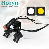 4X 5X 6X Dentals Binoculars Magnifigers Surgicals Loupes with Light 5W Blub Wire Headlight Headlamp Lithiums Battery 300-600mm