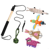 New 7lots Regulable Aluminum Dog Training Poles with Squeaky Attachments for Small Media Large Dogs