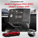 For Tesla Model Y Juniper 2025 Model 3 Highland 2024 2025 Accessories Under Screen Storage Organizer-Hideable Design