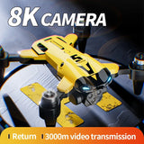 2024 New M5 Drone 8K Professional Triple Camera Brushless Motor Optical Flow Positioning Foldable Quadcopter RC Dron