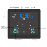 5" Color LCD Digital IP65 Waterproof Water Splacashes Bathroom Wall Clock Shower Temperature Humidity Kitchen Alarm Clocks Timer