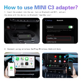 Mini C3 Wireless Carplay Android Auto Adapter Adapter Compatible Android Auto Vehicles Wireless Carplay Android Auto Adapter