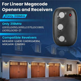 For MCT3 Megacode Compatible 1Pack LPWKP/MDTK& 2Pack Linear Garage Door Opener Remote Keypad System