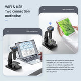 Professional 2000X 5MP HD Digital Wifi Microscope USB Microscopes for Electronics Soldering with Dual Lens for Android IOS PC