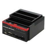 2.5/3.5" SATA IDE HDD Docking Station Offline Clone HDD External Enclosure USB 3.0 Hub MS/M2/XD/CF/SD/TF Card Reader