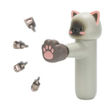 Professional Electric Portable Mini Deep Tissue Fascial Muscle Gun 4 Heads Quiet Unique Cat Massage Tool for Body and Arm