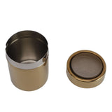 Powder Sugar Shaker Duster Multipurpose Fine Mesh Large Capacity Dredges Shaker with Lid for Baking Cooking Home Golden