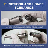 AI-NCL6 LED 61mm Internals Water Spray Quick Coupligs for Air Turbines High Speed Handpiece Connect 6 Holes SDentals Chair