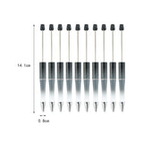 10 Pieces Bead Ballpoint Pens Cute Black Ink School Writing Supplies Beadable Pens for Drawing Office Teacher Students Classroom